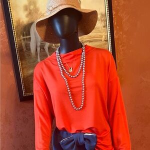 Eileen Fisher Garment-Dyed Terry Funnel Neck Top